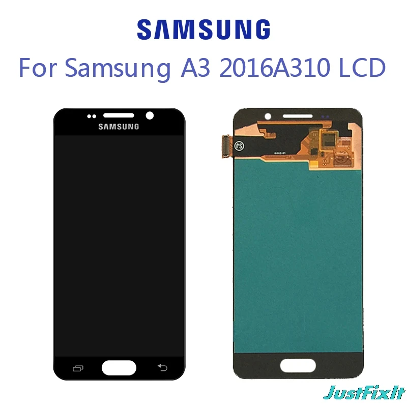 Для SAMSUNG Galaxy A3 2016 A310 A310F SM-A310F ЖК-дисплей с сенсорным экраном дигитайзер в сборе 100%