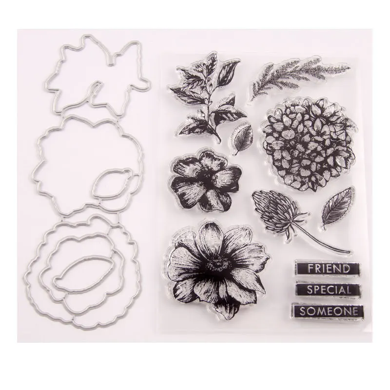 

2121 Flowers Bird 2021 New Seal Stamp with Cutting Dies Stencil DIY Scrapbooking Embossing Photo