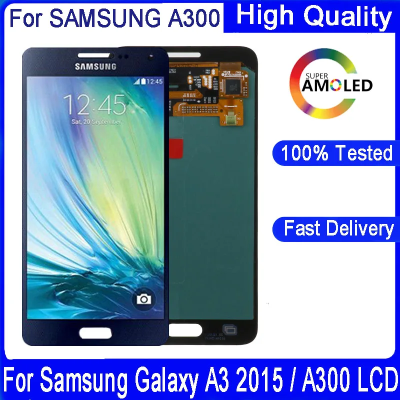Оригинальный 4 5 ''Супер AMOLED для SAMSUNG GALAXY A3 2015 A300 A3000 A300F A300M A300H ЖК дисплей