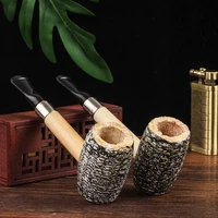 new handmade corn cob material cigarette tobacco pipes smoking pipe detachable natural corn tobacco pipe mouthpiece accessories