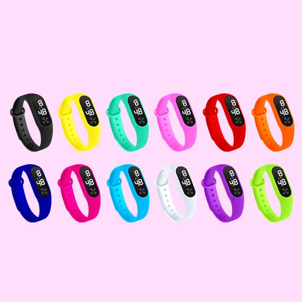 

M2 Children's Digital Watch LED Display Sports Digital Watch For Kids Silicone Wristband Watch Kids Wristwatch Bracelet Watch