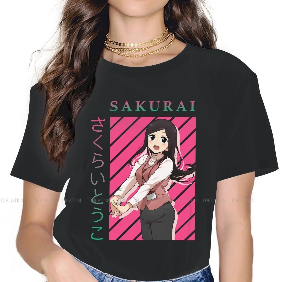 

My Senpai is Annoying TShirt for Woman Girl Sakurai Touko Cute 4XL Leisure Sweatshirts T Shirt High Quality Loose