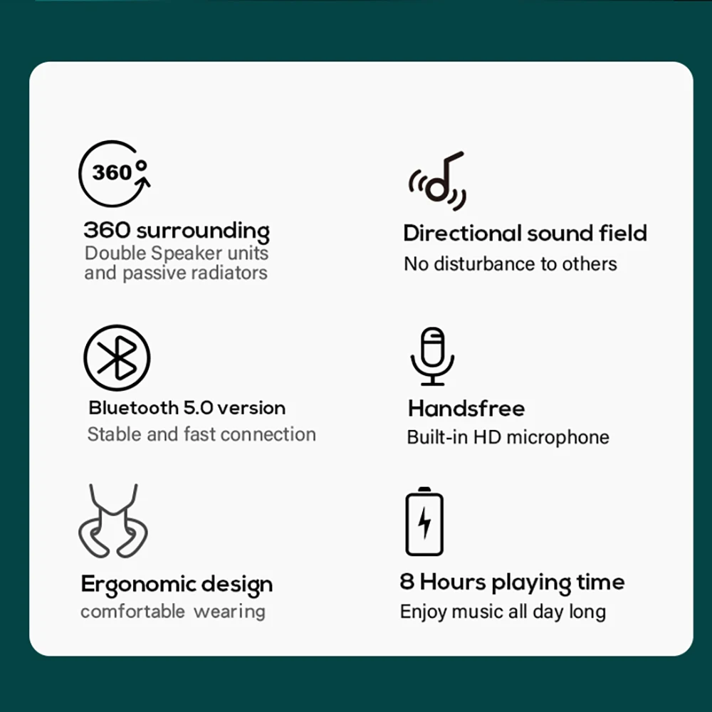 

Portable Hanging Neck Bluetooth Speaker Column Wearable Wireless Speaker With Bass FM Radio TF Card With Microphone Handsfree
