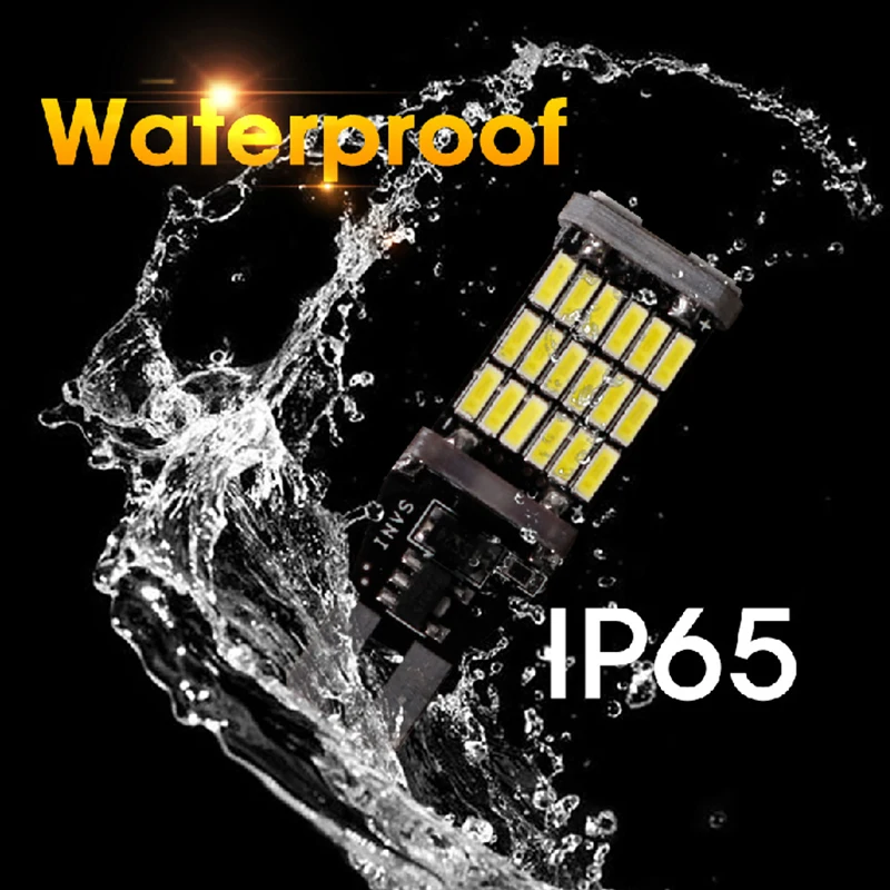 High Power Auto Bulbs DC 12V Car Stop Reverse Back Light T15 T16 LED W16W 45 SMD 4014 Motorcycles Turn Signals Lamp 1Pair | Автомобили и
