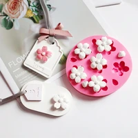 cherry blossom silicone mold fondant cake decoration chocolate mold diy baking tool handmade soap moulds kitchen accessories