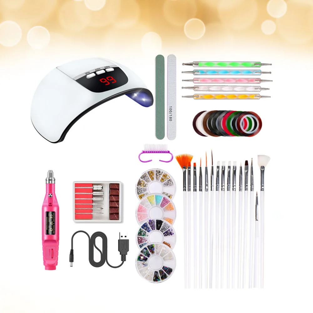 

1 Set of Durable Manicure Tools Practical Beginner Learning Manicure Kit Nail Art Tools Supplies(White)