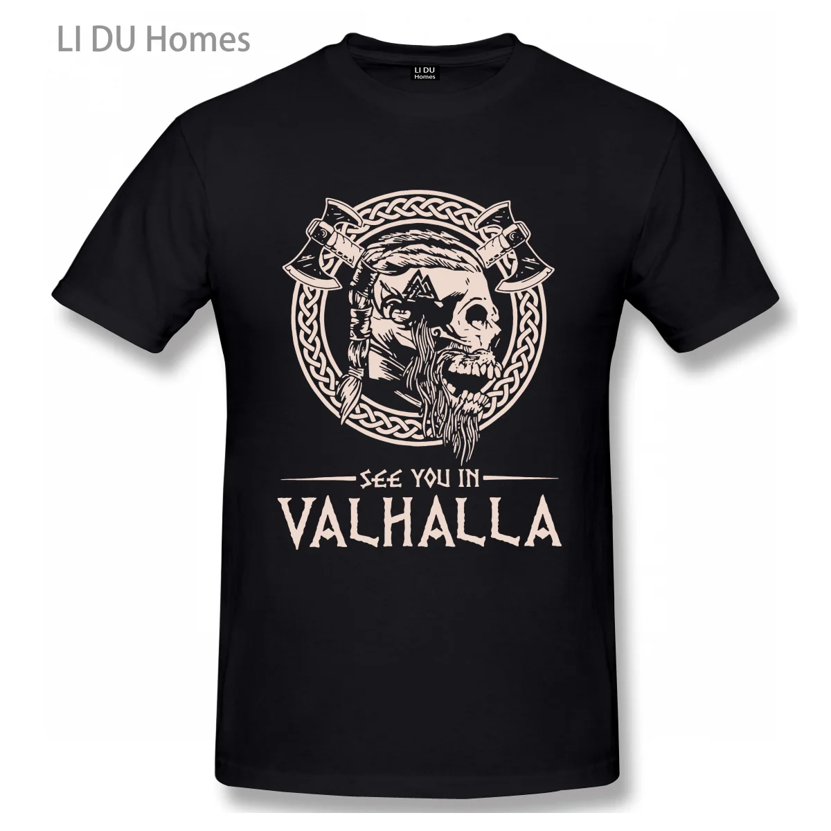 

Vintage See You In Valhalla Thor Vikings Ragnar Rising Walhalla Wodan Valknut Odin T-Shirts For Men 100% Cotton T Shirt Tees