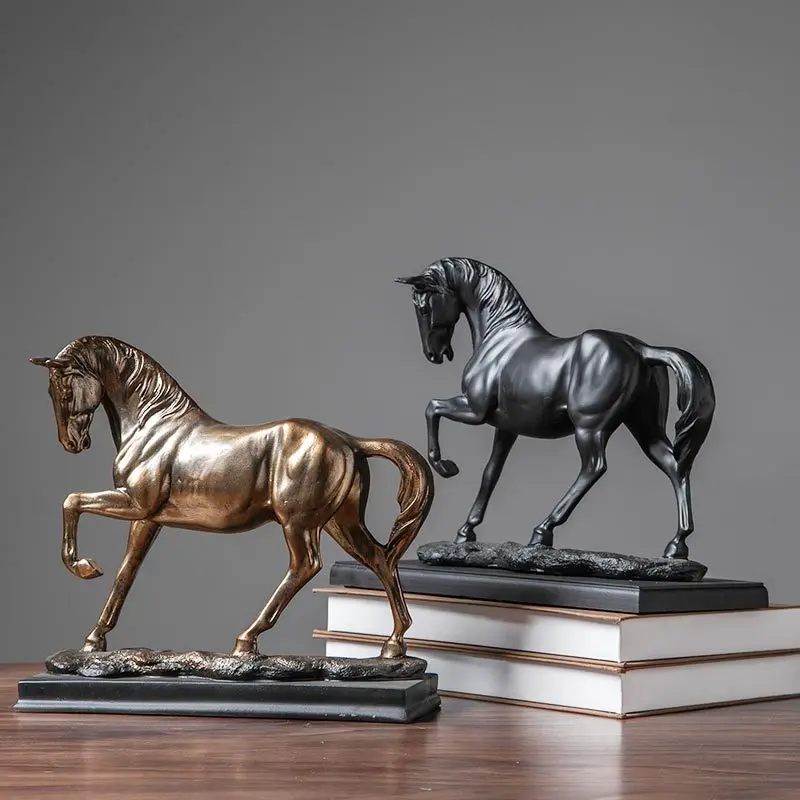 

Figurine Horse,Resin Statue Braided Horse,Office Home Decoration Accessories Horse Sculpture New Year Gifts