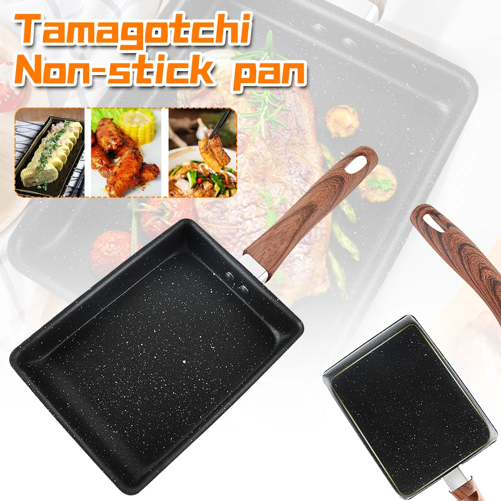 

Frying Pan Tamagoyaki Omelette Black Non-Stick Pan Fry Egg Pan Pancake Kitchen Pot Only Use for Gas Cooker