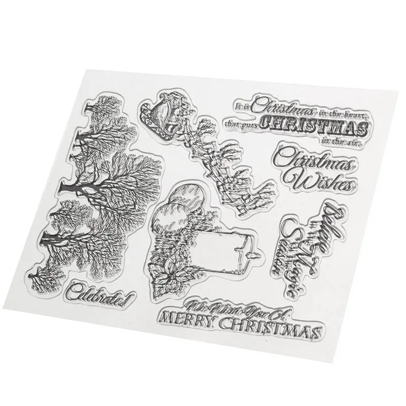 Дерево и музыка скрапбукинга календарь резиновый лист со штампами цепляются