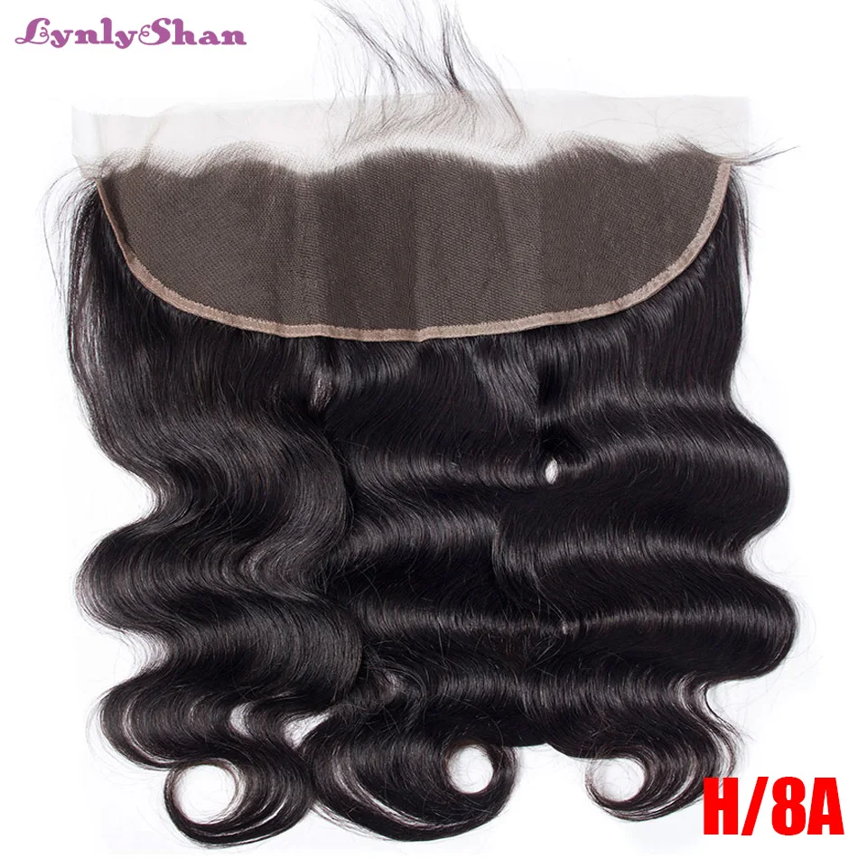 Волосы Lynlyshan волнистые бразильские человеческие волосы фронтальная лента 13x6 с