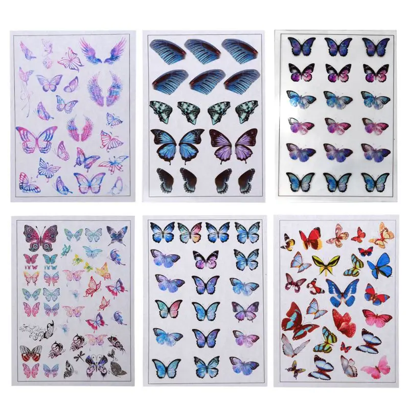 Полимерные наполнители цикады в форме крыльев бабочки 6 шт. 667E | Украшения и