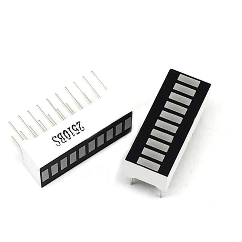 2 шт. светодиодный Дисплей 10-сегметный столбчатого индикатора красный зеленый