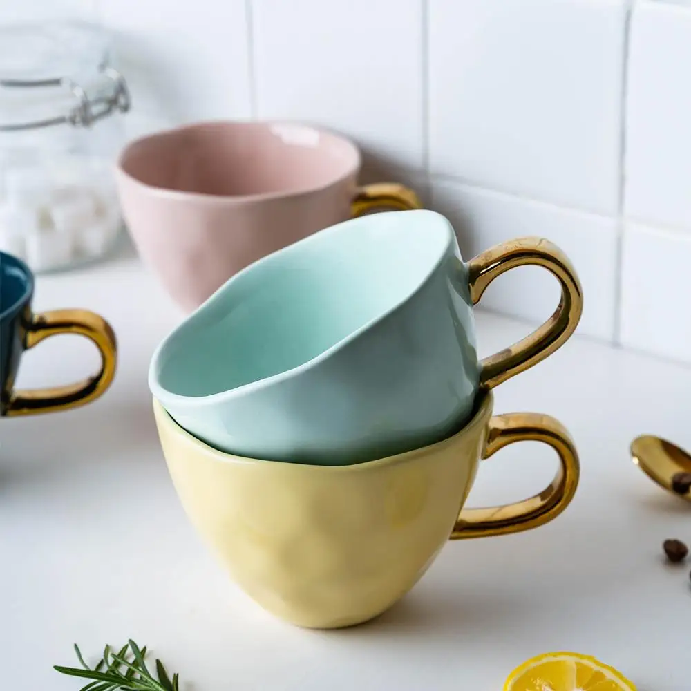 

Nordic style simple marble ceramic mug Phnom Penh coffee milk juice breakfast cup office home birthday gift