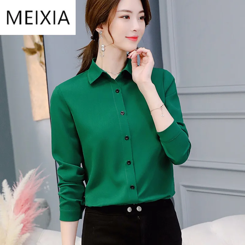 

S-2xl Spring Chiffon Shirt Women Blouses Korean Slim Blusas Elegantes De Mujer 2020 Long Sleeve Women Blouses Shirts Basis Tops