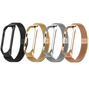 Умный ремешок для часов mi band 3, 4, металлический ремешок для спортивных часов xiaomi mi band 4, 3, pulseira