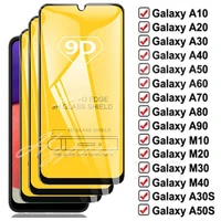 9D полное покрытие закаленное стекло для Samsung Galaxy M10 M20 M30 A10 A20 A30 A40 A60 A70 S A80 A90 A50 S Защита для экрана