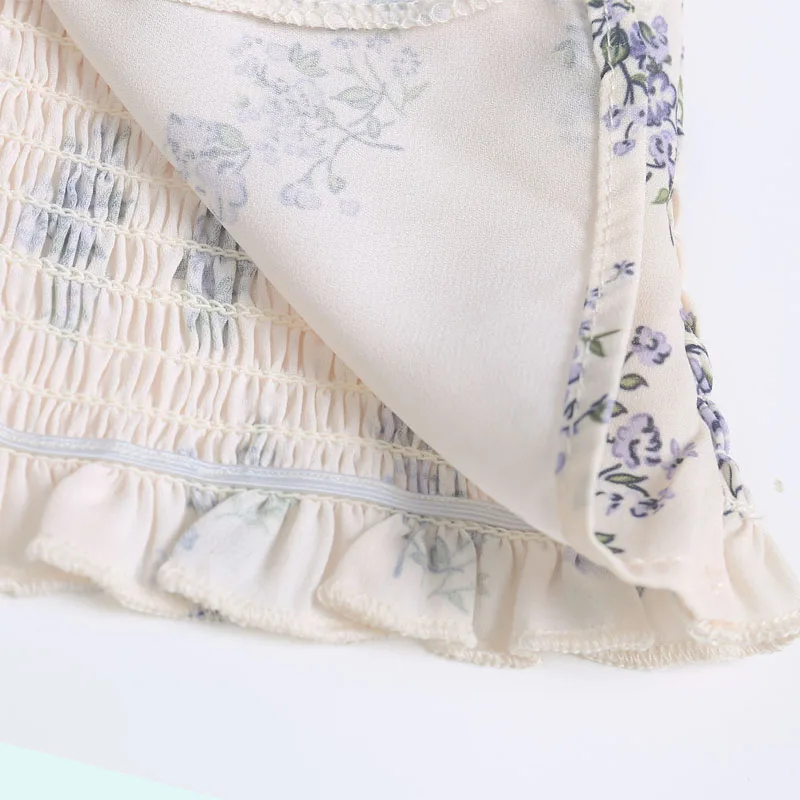 Женская летняя рубашка Повседневная Облегающая с цветочным принтом и