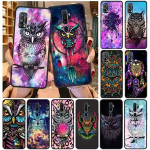 lovely animal owl bag fundas case for oppo a52 a53 silicone soft tpu black cover for oppo a9 2020 luxury shockproof shell coque free global shipping