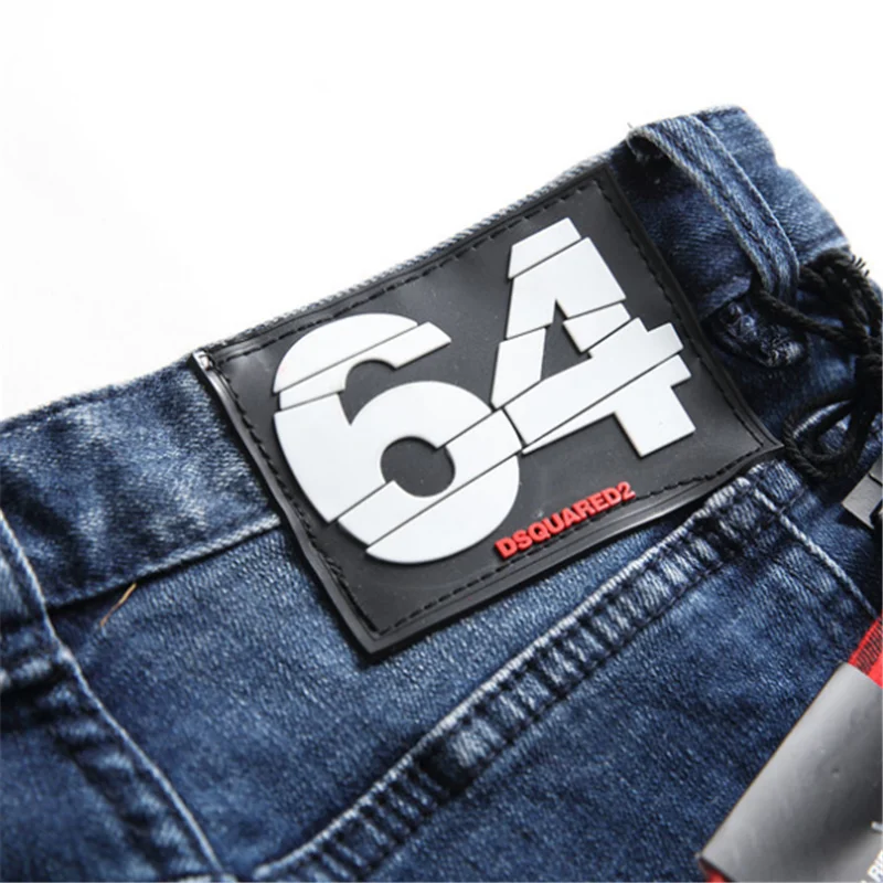 

Italian famous brand dsquared2 jeans pants men and women slim jeans denim trousers buttons black pencil pants jeans dsq D2 1081