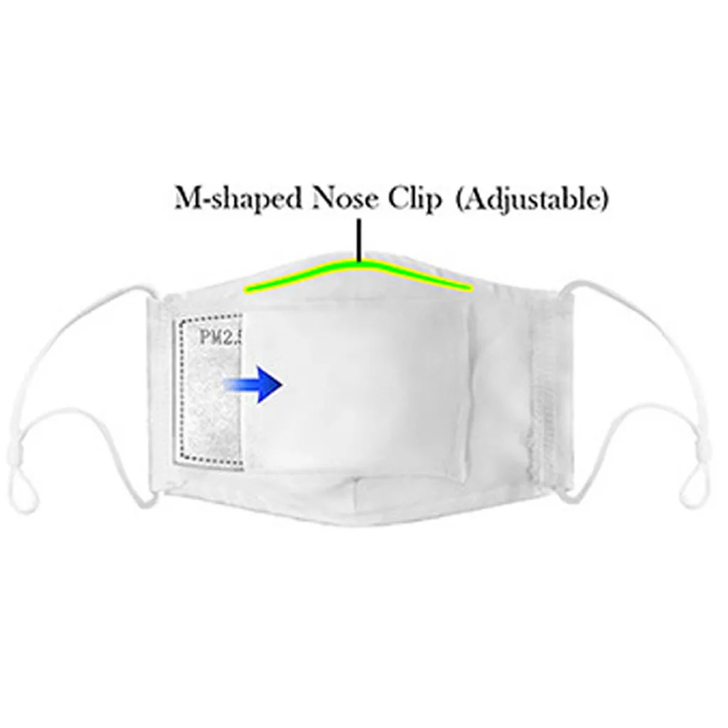 

2pc Printing Dustproof Windproof Put Filter Topmask Windproof Topmask Outdoor Sport Mouth Mascaras Facemask Face Mask