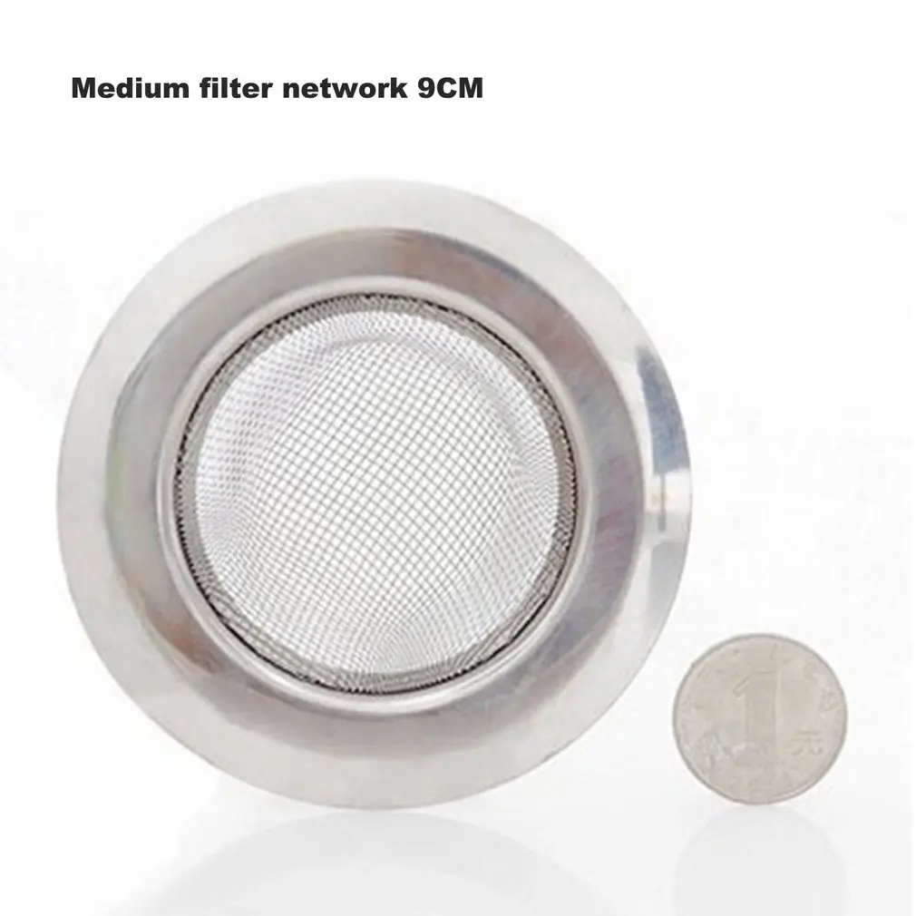 

Kitchen Water Sink Filter Sink Mesh Strainer Kitchen Tool Stainless Steel Bathroom Floor Drain Cover Shower Hair Catche Stopper