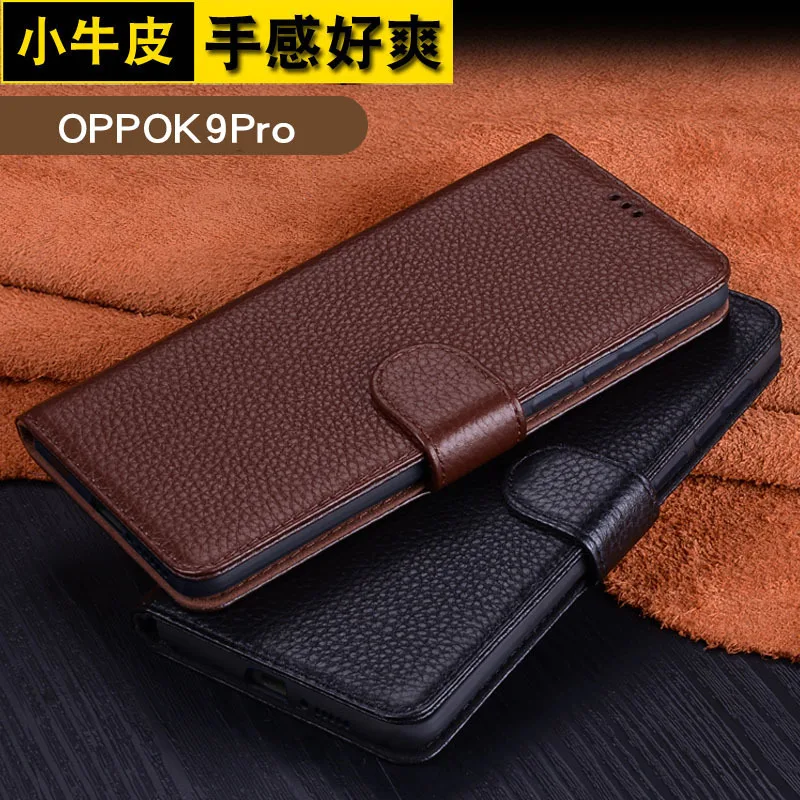 new luxury genuine leather phone cover for oppo k9 pro kickstand holster case for oppo k9 pro phone cases protective full funda free global shipping