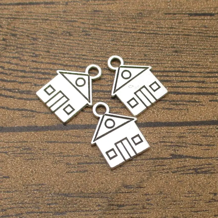 Оптовая продажа подвески для маленького дома 50 шт./лот 16 × 12 мм двухсторонние