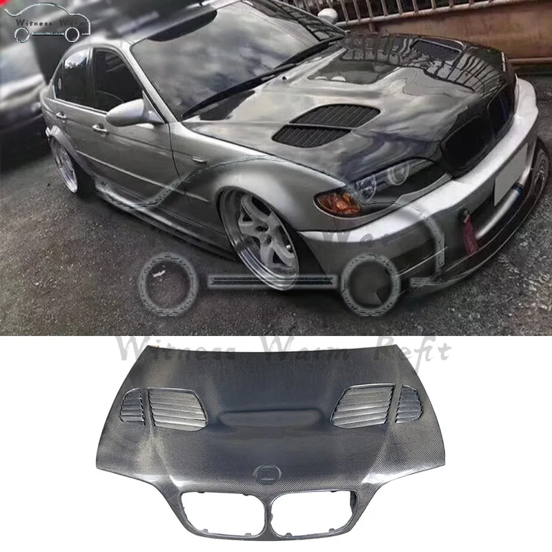 Передняя капот из углеродного волокна/FRP подходит для 2002-2005 3 серии E46 M3 бампер