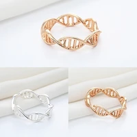new trendy dna chain ring mens womens ring plain ring metal gold plated ring accessories party jewelry