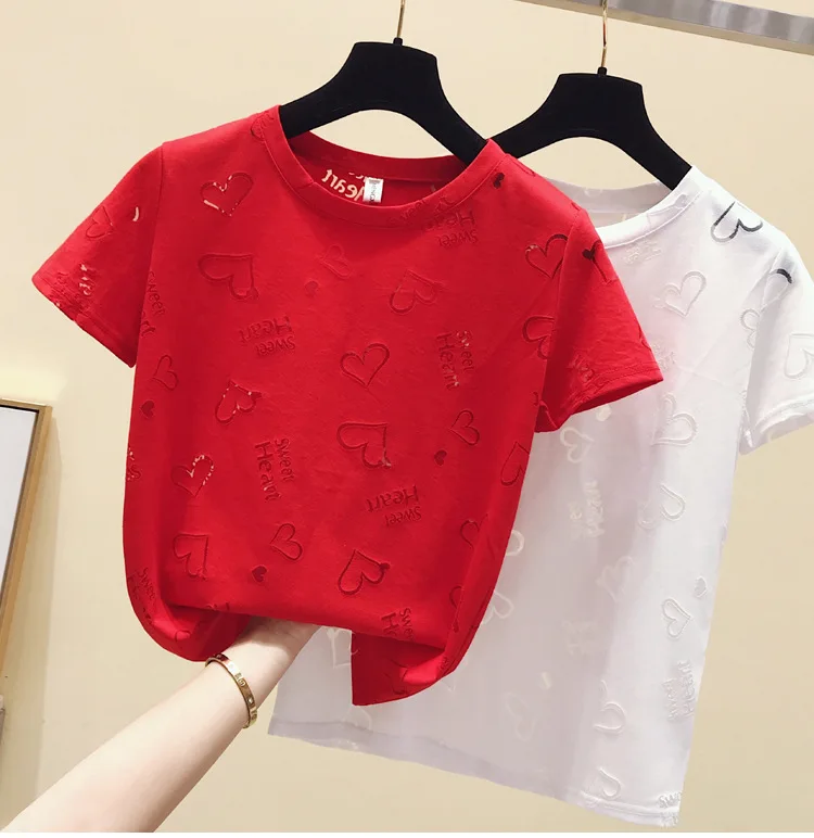 

Женская футболка с коротким рукавом, летняя свободная футболка с круглым вырезом, 2021