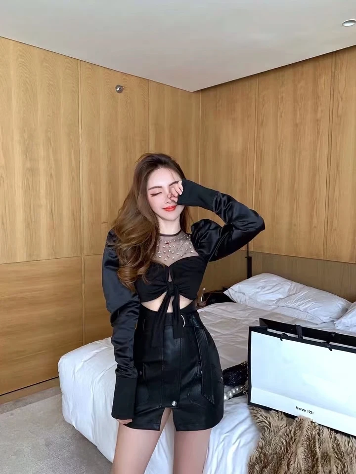 Женские топы и блузки с пышными рукавами высокой талией белая блузка корейская