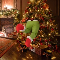 christmas thief stole grinch plush leg christmas stuffed leg toy doll hang decorations for home noel natal new year 2022