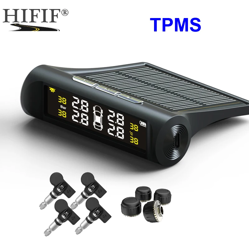Система контроля давления в шинах TPMS на солнечной батарее система 4 колеса
