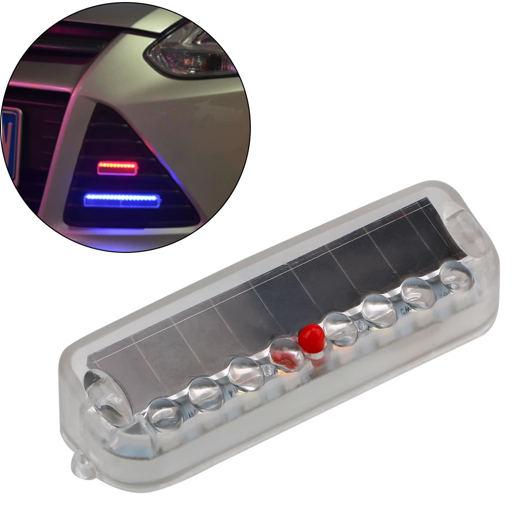 Универсальный мигающий автомобильный светильник на солнечной батарее с