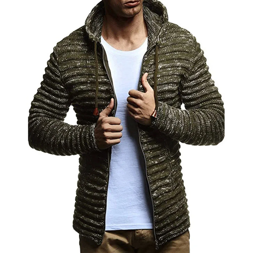 

2021 New Knitted Sweater Round Neck Slim Men's Winter Sweater Long-sleeved Solid Color Fashion Casual European American Simple