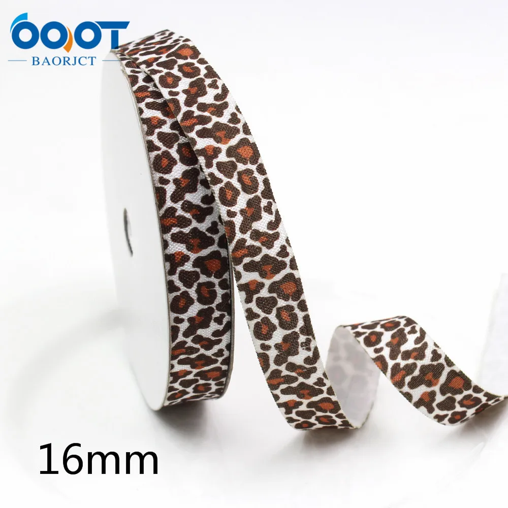 E-20421-655 10yards 5/8'' Leopard print Ribbon Elastic Foldover Elastics Stretch Hair Ties Headbands for Baby Girls Bow | Дом и сад
