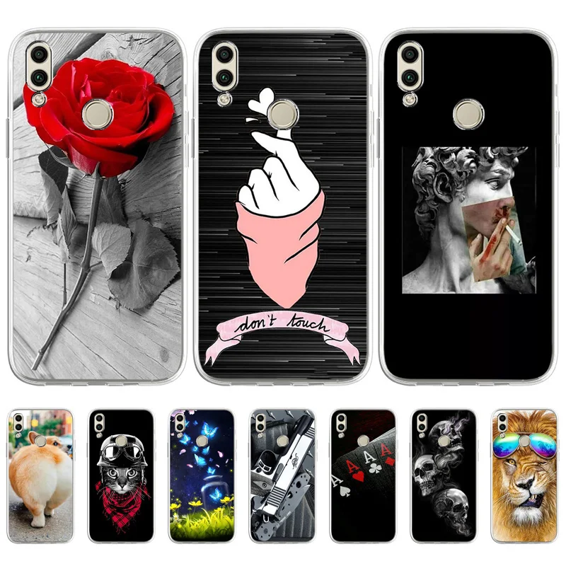 

Soft Silicone Case For Huawei Honor 8C Case TPU Back Cover For Huawei Honor8C Phone Bumper Honor8 C BKK-L21 6.26 inch Protetive