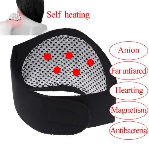 Самонагревающийся массажер для шеи, турмалиновый магнитотерапевтический массажер для шеи, защита позвонков самопроизвольный нагревающий...