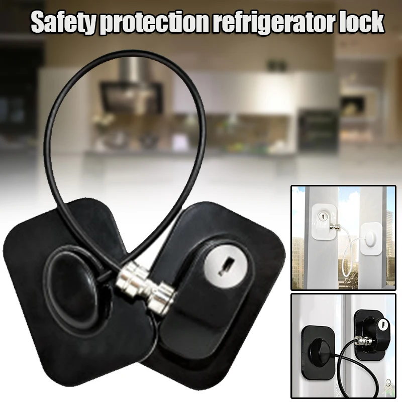 

Refrigerator Lock With Keys Fridge Cabinet Child Safety Childproof For Kids Window Door Drawer