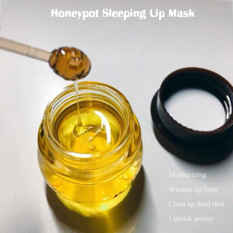 

Cappuvini Moisturizing Lip Gloss Lip Balm Nourishing Anti-wrinkle Lip Care Anti-cracking Unisex Lip Oil Honey Sleeping Lip Care