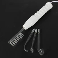portable high frequency facial massager glass tube wand acne spot removal skin care 4 ray electrode face spa beauty equipment