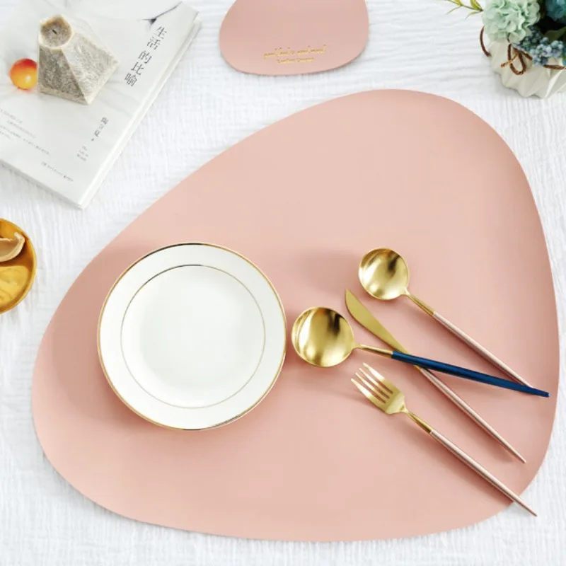 Нескользящий коврик для стола кожаная подстилка маслостойкая водостойкая