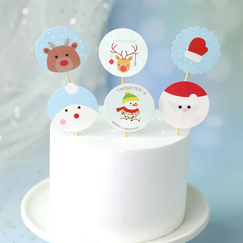 Семейный набор украшений для выпечки тортов открытка сделай сам с Санта Клаусом