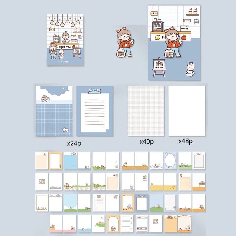 

109pcs/set Cute Fruity Fairy Washi Adhesive Tape Decorative Sticker Memo Pad Stationary set DIY Scrapbooking Label
