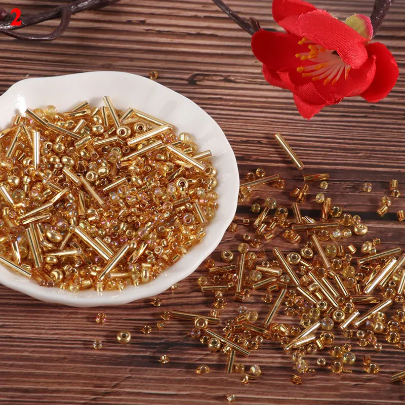 

360 Pcs Multicolors Glass Beads For DIY Mixed Delica Round Glass Beads Mix Size Bugle Tube Clothing Accessories New Arrivals