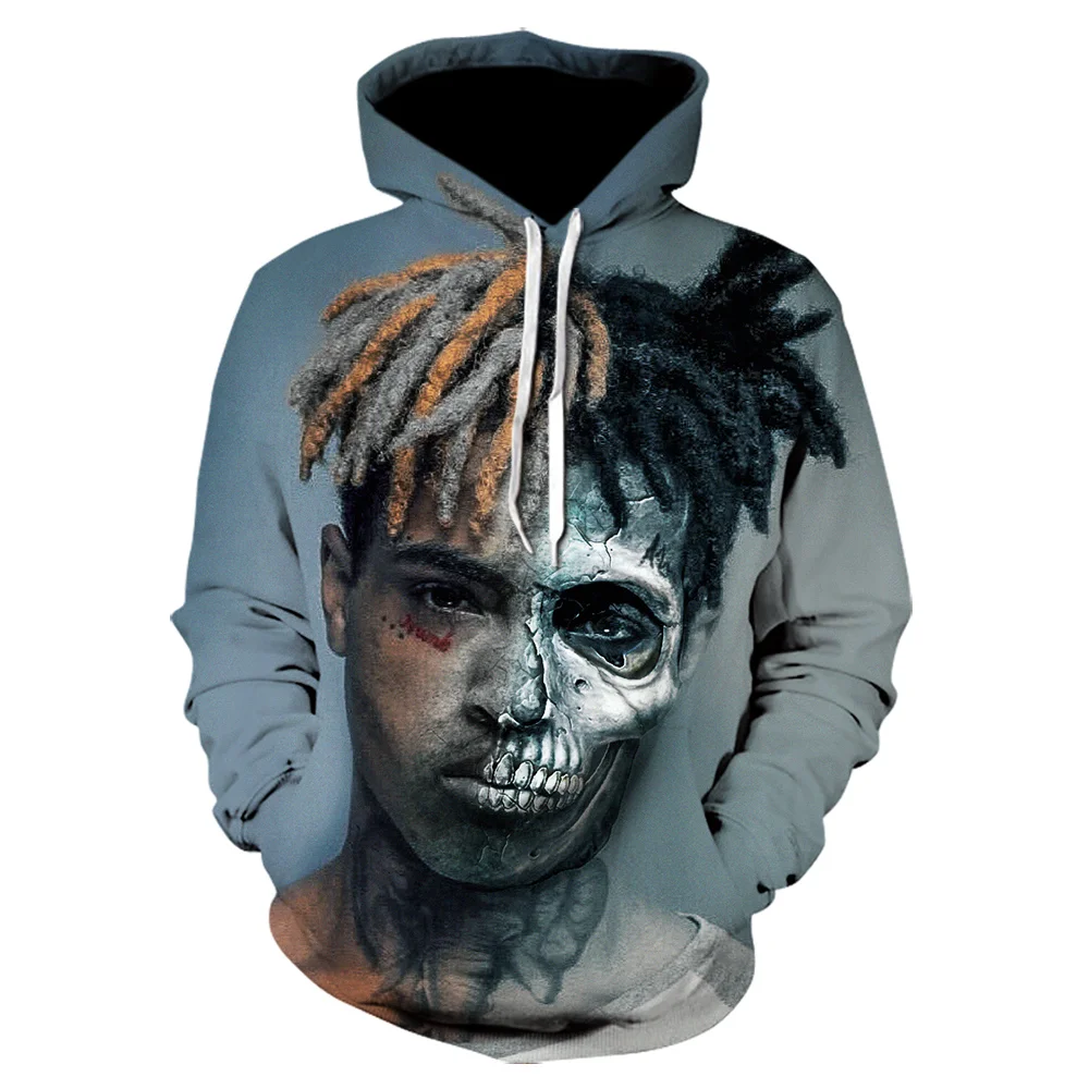 2021 толстовки Rapper XXX Tentacion 3D хип-хоп певец xxxtentacion Униформа Мужская толстовка