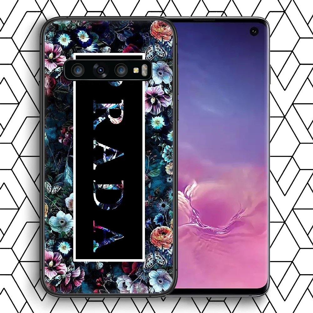 

Italian luxury brand Phone Case For Samsung Galaxy Note S 8 9 10 20 Plus E Lite Uitra Black Coque Pretty Waterproof Fashion