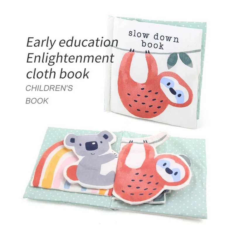 

0-36 Months Baby Toys Cute Animal Cloth Book Rustle Sound Infant Educational Stroller Rattle Toys Newborn Crib Bed Baby Toys