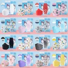 Маска FFP2 в форме рыбы для детей 3-12 лет, респиратор с 4 слоями фильтров, 50 шт.